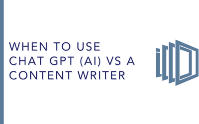 When to Use Chat GPT (AI) vs a Content Writer